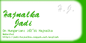 hajnalka jadi business card